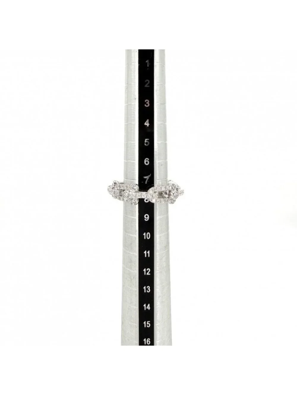 Tiffany & Co Ring Small Link Accessory Pave White Gold Diamond